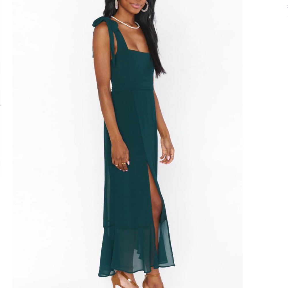 Elegant Teal Midi Dress - Picture 3 of 6